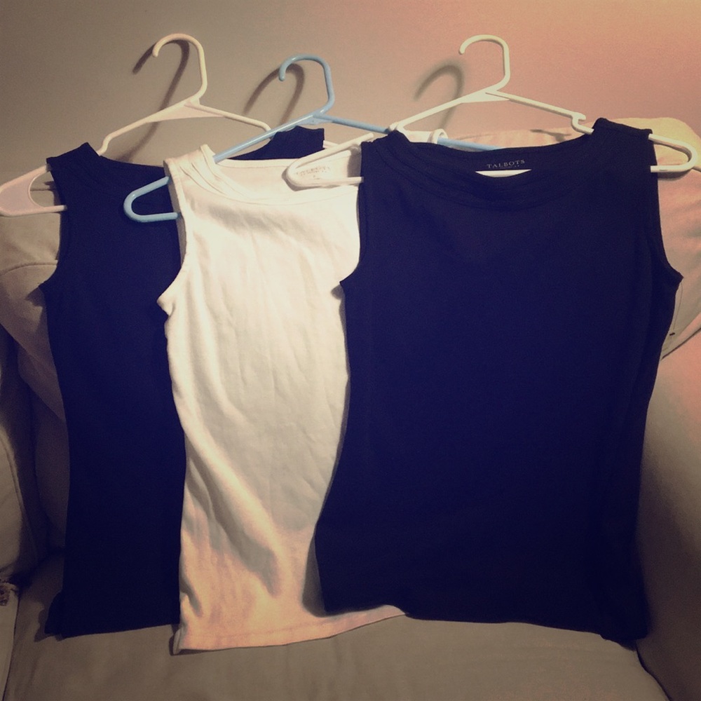🆕‼️Talbots Tops‼️ 3 pack, navy, white, black